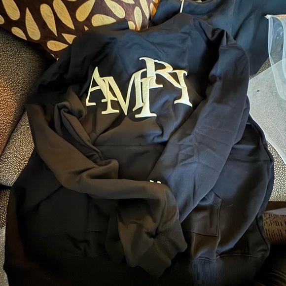 AMIRI stacked Black Hoodie
